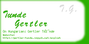 tunde gertler business card